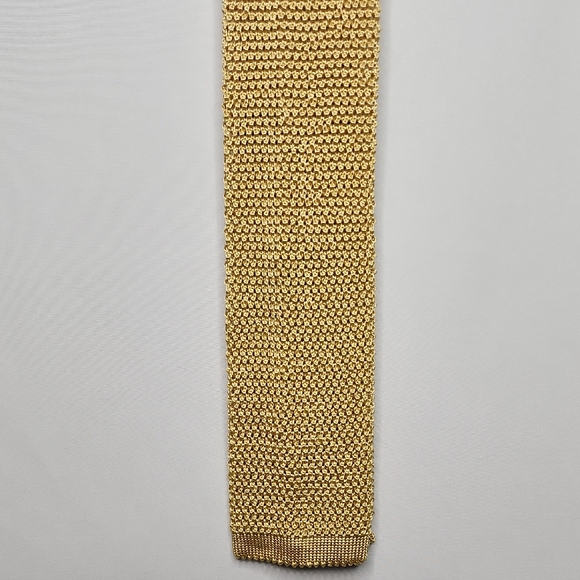 Paul Stuart Yellow Gold Silk Knit Tie
